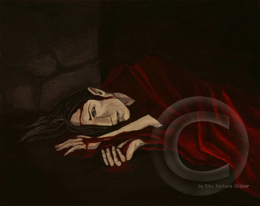 Wechselbad der Gefühle 4 - Einsamkeit (Emotional Roller Coaster 4 - Loneliness)  Acryl auf Leinwand (acrylics on canvas), 24x30cm, 2006
