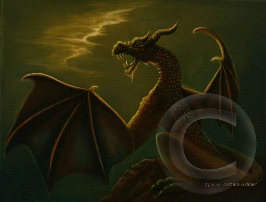 Einhorndrache (Unicorn Dragon) - Leinwand (canvas), 2008-2009