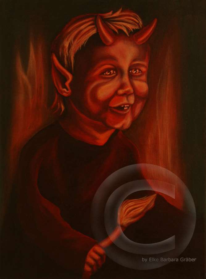 Kleiner Teufel (Little Devil) - Leinwand (canvas), 30x40, 2007