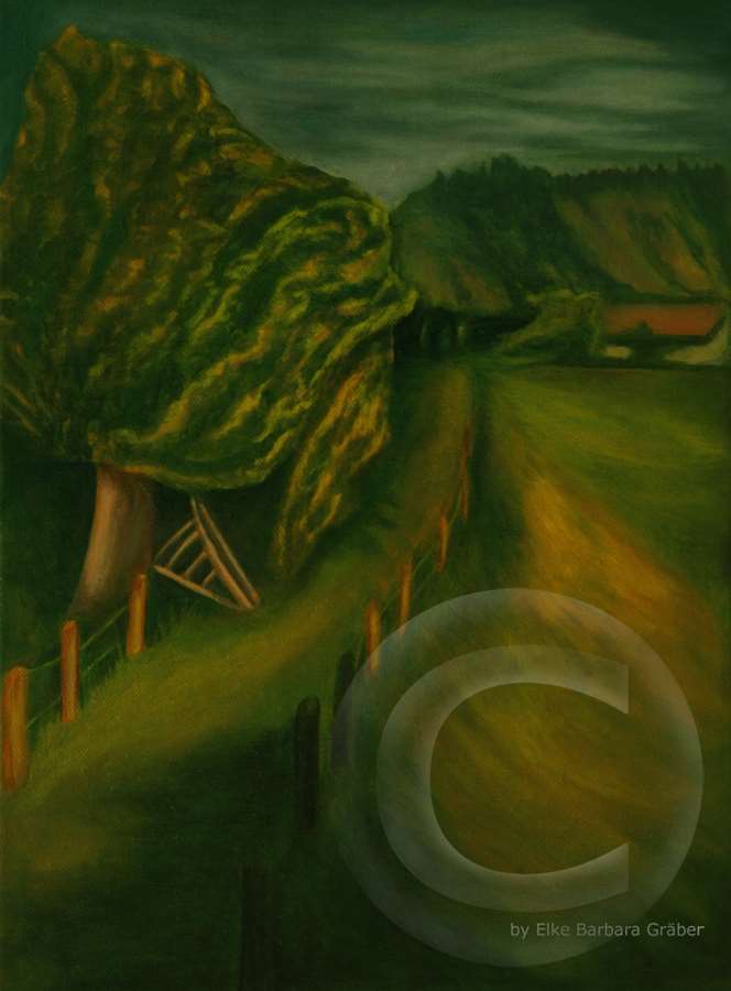Landschaft 1 (Landscape 1) - Leinwand (canvas), 3040cm, 2007