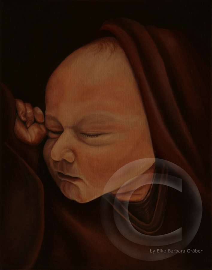 Mein Baby 1 (My Baby 1)  Leinwand (canvas), 24x30cm, 2007