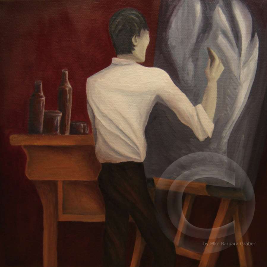 Der Maler (The Painter)  Leinwand (canvas), 20x20cm, 2007