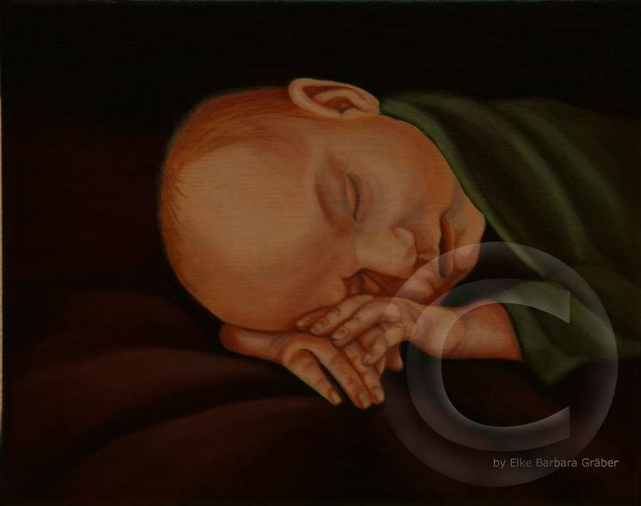 Mein Baby 2 (My Baby 2)  Leinwand (canvas), 24x30cm, 2007